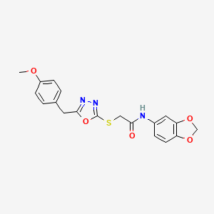 N-(1,3-benzodioxol-5-yl)-2-{[5-(4-methoxybenzyl)-1,3,4-oxadiazol-2-yl]sulfanyl}acetamide