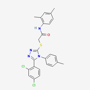 2-{[5-(2,4-dichlorophenyl)-4-(4-methylphenyl)-4H-1,2,4-triazol-3-yl]sulfanyl}-N-(2,4-dimethylphenyl)acetamide