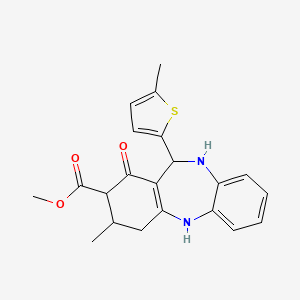 Methyl 3-methyl-11-(5-methyl-2-thienyl)-1-oxo-2,3,4,5,10,11-hexahydro-1H-dibenzo[B,E][1,4]diazepine-2-carboxylate