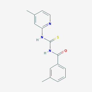 3-methyl-N-[(4-methylpyridin-2-yl)carbamothioyl]benzamide