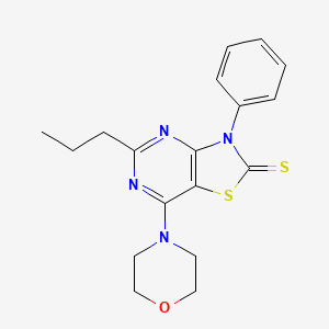 7-(morpholin-4-yl)-3-phenyl-5-propyl[1,3]thiazolo[4,5-d]pyrimidine-2(3H)-thione