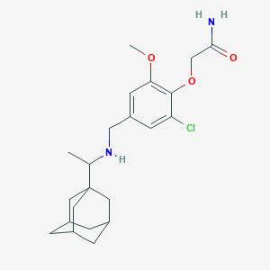 2-[4-({[1-(1-Adamantyl)ethyl]amino}methyl)-2-chloro-6-methoxyphenoxy]acetamide