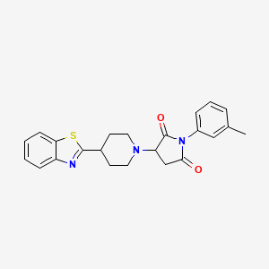 3-[4-(1,3-Benzothiazol-2-yl)piperidin-1-yl]-1-(3-methylphenyl)pyrrolidine-2,5-dione