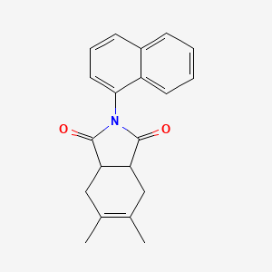 molecular formula C20H19NO2 B11084653 5,6-dimethyl-2-(naphthalen-1-yl)-3a,4,7,7a-tetrahydro-1H-isoindole-1,3(2H)-dione 