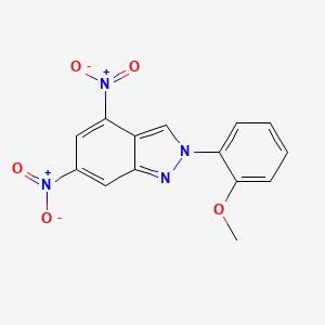 molecular formula C14H10N4O5 B11084670 2-(2-methoxyphenyl)-4,6-dinitro-2H-indazole 