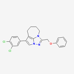 [4-(3,4-Dichlorophenyl)-5,6,7,8-tetrahydro-2,2A,8A-triazacyclopenta[CD]azulen-1-YL]methyl phenyl ether