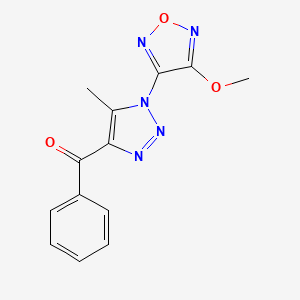 molecular formula C13H11N5O3 B11084734 [1-(4-Methoxy-furazan-3-yl)-5-methyl-1H-[1,2,3]triazol-4-yl]-phenyl-methanone 