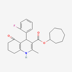 Cycloheptyl 4-(2-fluorophenyl)-2-methyl-5-oxo-1,4,5,6,7,8-hexahydroquinoline-3-carboxylate