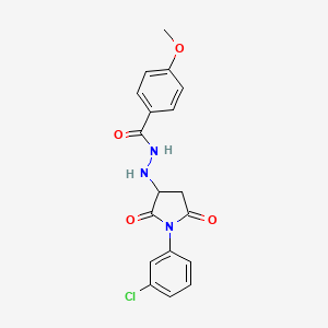 N'-[1-(3-chlorophenyl)-2,5-dioxopyrrolidin-3-yl]-4-methoxybenzohydrazide