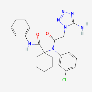 1-{[(5-amino-1H-tetrazol-1-yl)acetyl](3-chlorophenyl)amino}-N-phenylcyclohexanecarboxamide