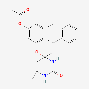 5,6',6'-trimethyl-2'-oxo-4-phenyl-2',3,3',4,5',6'-hexahydro-1'H-spiro[chromene-2,4'-pyrimidin]-7-yl acetate