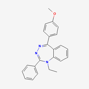 molecular formula C23H21N3O B11084797 1-ethyl-5-(4-methoxyphenyl)-2-phenyl-1H-1,3,4-benzotriazepine 