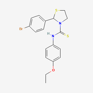 2-(4-bromophenyl)-N-(4-ethoxyphenyl)-1,3-thiazolidine-3-carbothioamide