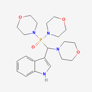 molecular formula C21H31N4O4P B11084842 3-[(dimorpholin-4-ylphosphoryl)(morpholin-4-yl)methyl]-1H-indole 