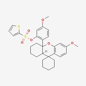 5-methoxy-2-(6'-methoxy-1',3',4',9a'-tetrahydrospiro[cyclohexane-1,9'-xanthen]-4a'(2'H)-yl)phenyl thiophene-2-sulfonate