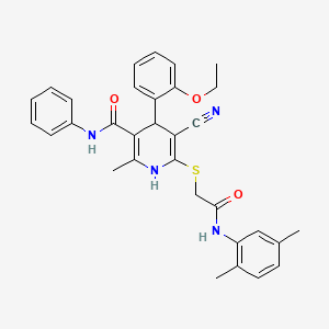 5-cyano-6-({2-[(2,5-dimethylphenyl)amino]-2-oxoethyl}sulfanyl)-4-(2-ethoxyphenyl)-2-methyl-N-phenyl-1,4-dihydropyridine-3-carboxamide