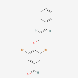 3,5-dibromo-4-{[(2E)-3-phenylprop-2-en-1-yl]oxy}benzaldehyde