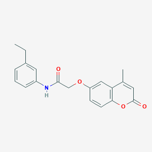 molecular formula C20H19NO4 B11084926 N-(3-ethylphenyl)-2-[(4-methyl-2-oxo-2H-chromen-6-yl)oxy]acetamide 