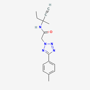 molecular formula C16H19N5O B11084934 Acetamide, N-(1-ethyl-1-methylprop-2-ynyl)-2-(5-p-tolyltetrazol-2-yl)- 