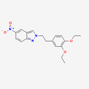 molecular formula C19H21N3O4 B11084974 2-[2-(3,4-diethoxyphenyl)ethyl]-5-nitro-2H-indazole 