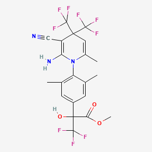 methyl 2-{4-[2-amino-3-cyano-6-methyl-4,4-bis(trifluoromethyl)pyridin-1(4H)-yl]-3,5-dimethylphenyl}-3,3,3-trifluoro-2-hydroxypropanoate