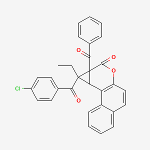 1-[(4-chlorophenyl)carbonyl]-1-ethyl-1a-(phenylcarbonyl)-1a,9c-dihydrobenzo[f]cyclopropa[c]chromen-2(1H)-one