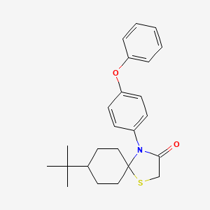 molecular formula C24H29NO2S B11085055 8-Tert-butyl-4-(4-phenoxyphenyl)-1-thia-4-azaspiro[4.5]decan-3-one 