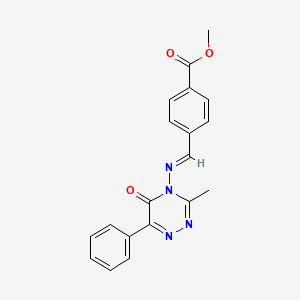 Methyl 4-({[3-methyl-5-oxo-6-phenyl-1,2,4-triazin-4(5H)-YL]imino}methyl)benzoate