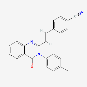 4-{(E)-2-[3-(4-methylphenyl)-4-oxo-3,4-dihydroquinazolin-2-yl]ethenyl}benzonitrile