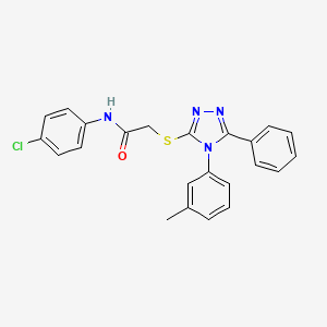 N-(4-chlorophenyl)-2-{[4-(3-methylphenyl)-5-phenyl-4H-1,2,4-triazol-3-yl]sulfanyl}acetamide