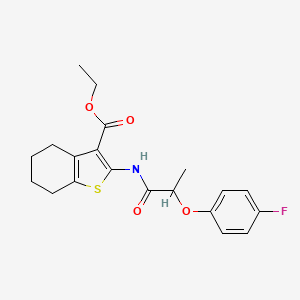 Ethyl 2-{[2-(4-fluorophenoxy)propanoyl]amino}-4,5,6,7-tetrahydro-1-benzothiophene-3-carboxylate