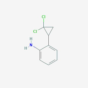 molecular formula C9H9Cl2N B11085127 2-(2,2-Dichlorocyclopropyl)aniline 