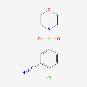 molecular formula C11H11ClN2O3S B11085128 2-Chloro-5-(morpholin-4-ylsulfonyl)benzonitrile 