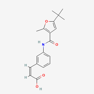 molecular formula C19H21NO4 B11085132 (2Z)-3-{3-[(5-tert-butyl-2-methyl-3-furoyl)amino]phenyl}acrylic acid 