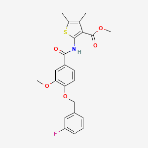 Methyl 2-[({4-[(3-fluorobenzyl)oxy]-3-methoxyphenyl}carbonyl)amino]-4,5-dimethylthiophene-3-carboxylate