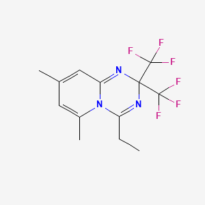 molecular formula C13H13F6N3 B11085159 4-ethyl-6,8-dimethyl-2,2-bis(trifluoromethyl)-2H-pyrido[1,2-a][1,3,5]triazine 