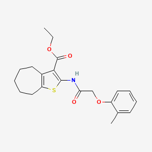 ethyl 2-{[(2-methylphenoxy)acetyl]amino}-5,6,7,8-tetrahydro-4H-cyclohepta[b]thiophene-3-carboxylate