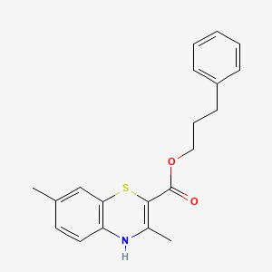 3-phenylpropyl 3,7-dimethyl-4H-1,4-benzothiazine-2-carboxylate