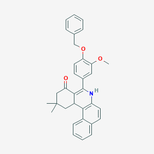 molecular formula C33H31NO3 B11085206 5-[4-(benzyloxy)-3-methoxyphenyl]-2,2-dimethyl-2,3,6,12c-tetrahydrobenzo[a]phenanthridin-4(1H)-one 