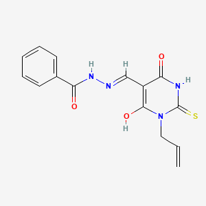 N'-{(E)-[4,6-dioxo-1-(prop-2-en-1-yl)-2-thioxotetrahydropyrimidin-5(2H)-ylidene]methyl}benzohydrazide