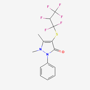 4-[(1,1,2,3,3,3-Hexafluoropropyl)sulfanyl]-1,5-dimethyl-2-phenyl-1,2-dihydro-3H-pyrazol-3-one