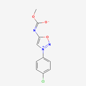 (1E)-N-[3-(4-chlorophenyl)oxadiazol-3-ium-5-yl]-1-methoxymethanimidate