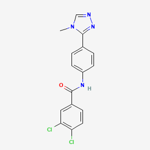 molecular formula C16H12Cl2N4O B11085242 3,4-dichloro-N-[4-(4-methyl-4H-1,2,4-triazol-3-yl)phenyl]benzamide 