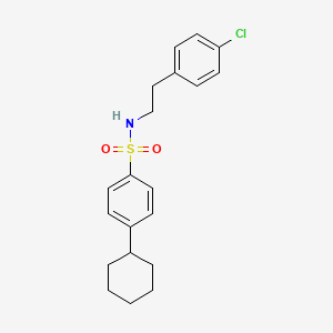 molecular formula C20H24ClNO2S B11085264 N-[2-(4-chlorophenyl)ethyl]-4-cyclohexylbenzenesulfonamide 