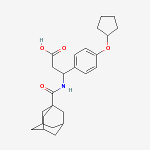 3-[(1-Adamantylcarbonyl)amino]-3-[4-(cyclopentyloxy)phenyl]propanoic acid