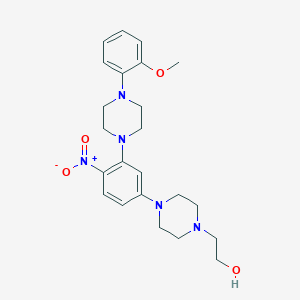 2-(4-{3-[4-(2-Methoxyphenyl)piperazin-1-yl]-4-nitrophenyl}piperazin-1-yl)ethanol