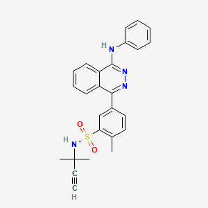 molecular formula C26H24N4O2S B11085319 2-methyl-N-(2-methylbut-3-yn-2-yl)-5-[4-(phenylamino)phthalazin-1-yl]benzenesulfonamide 