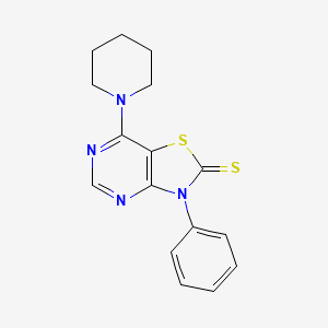 3-Phenyl-7-piperidin-1-yl-3H-thiazolo[4,5-d]pyrimidine-2-thione