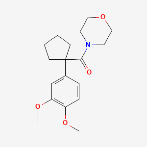 molecular formula C18H25NO4 B11085349 [1-(3,4-Dimethoxy-phenyl)-cyclopentyl]-morpholin-4-yl-methanone 