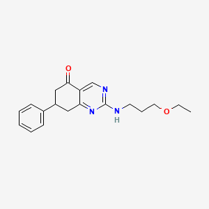 molecular formula C19H23N3O2 B11085364 2-[(3-ethoxypropyl)amino]-7-phenyl-7,8-dihydro-5(6H)-quinazolinone 